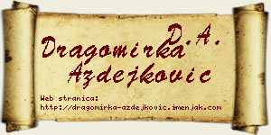 Dragomirka Azdejković vizit kartica